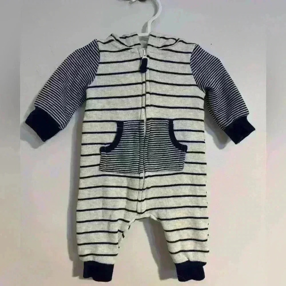 3m boys carters outfit with hood (ears on the hood) navy blue and white EUC - Picture 1 of 3